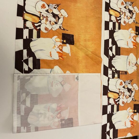 Pair of Fat Chef Cafe Curtains French Cafe - Picture 9 of 9